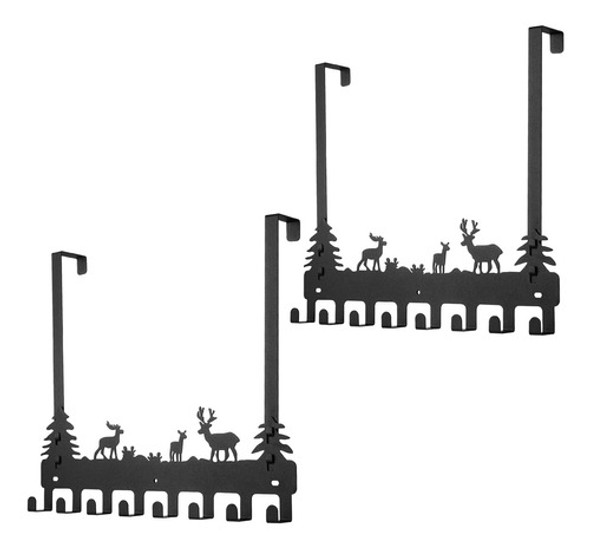Wiemelier Paquete De 2 Ganchos Negros Para Colgar Sobre La P 0 Wiemelier Paquete De 2 Ganchos Negros Para Colgar Sobre La P 0
