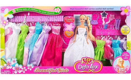 Muñeca Lucy 12 Vestidos - Defa 0