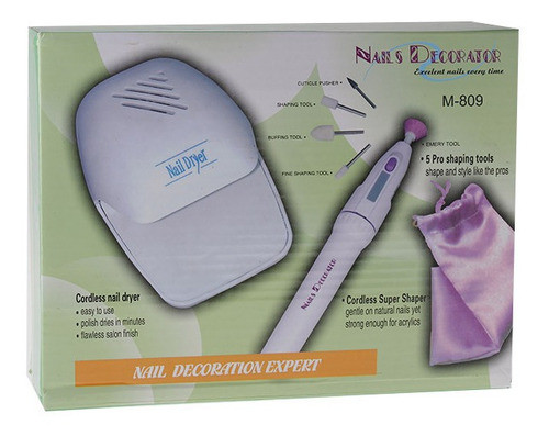 Kit Manicura Torno 5 Pz + Cabina Secado Pilas Inc Oferta 0