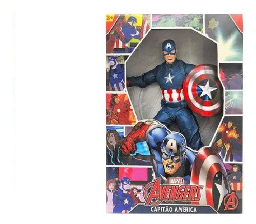 Boneco Gigante Capitão America Revolution Articulado 45cm 0