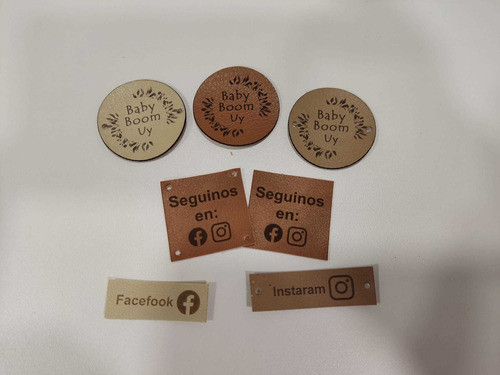 Grifas/etiquetas En Cuerina/eco-cuero. 10 Unidades. 0