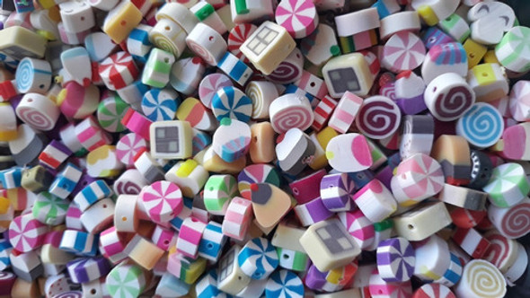 50 Entremeio Missanga Docinhos Coloridos Pulseiras Bijuteria 0