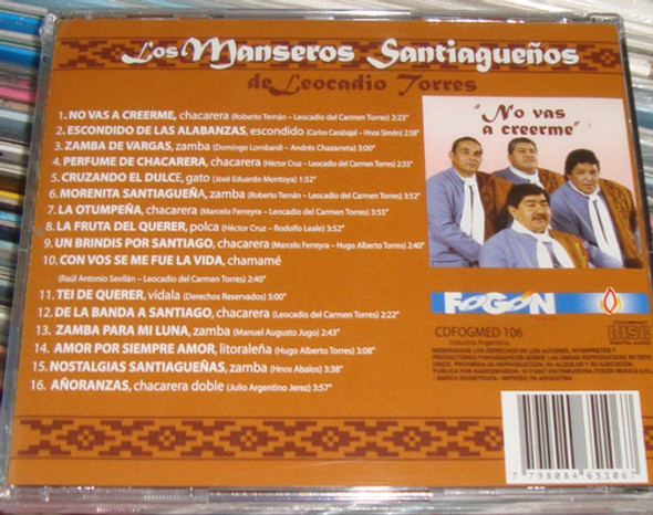 Los Manseros Santiagueños No Vas A Creerme Cd Nuevo Kktus 1