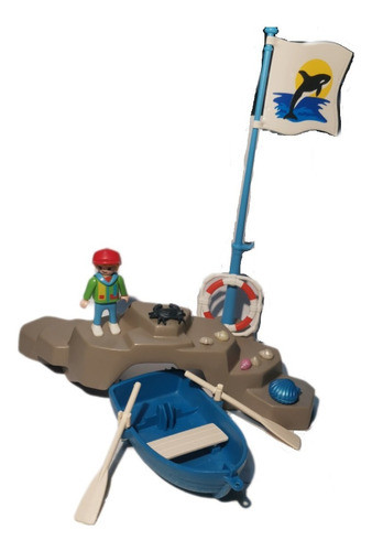 Playmobil 3865 Nene Piedra Playa Bote Cangrejos Caracol Orca 0