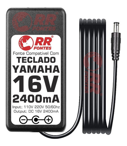 Fonte Carregador 16v Teclado Yamaha Psr S550 S550b S650 S700 1