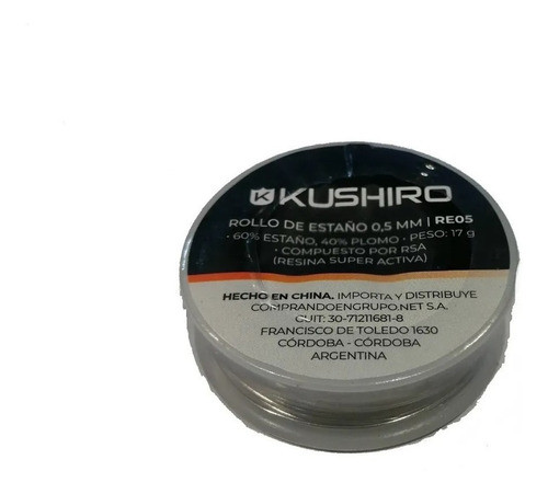 Set X 10 Rollos Estaño Electrónica 0,5mm Kushiro 60% 17grs 0
