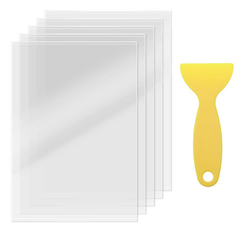 5pcs Fep Película Transparente Con Raspador Amarillo 140 X 2 0