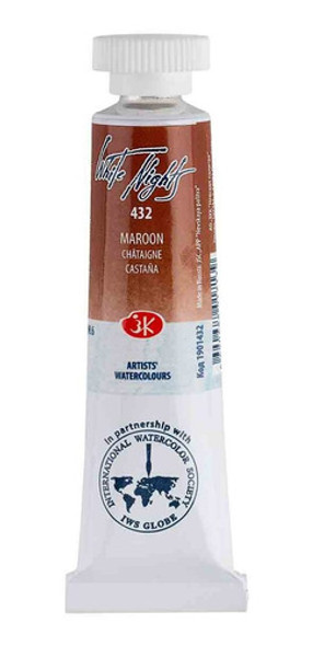 Aquarela Profissional White Nights Tubo 432 Maroon 10ml 0