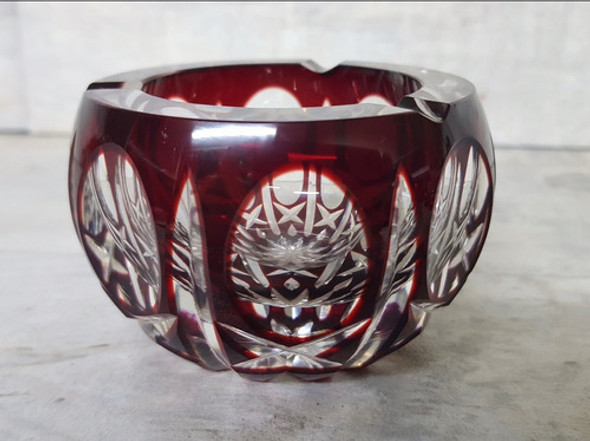 Hermoso Cenicero De Cristal Origen Europeo Vintage 0