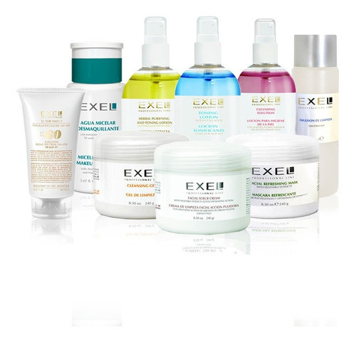 Kit Facial Cremas Gabinete Prof Completo Exel Cuidado Piel 0
