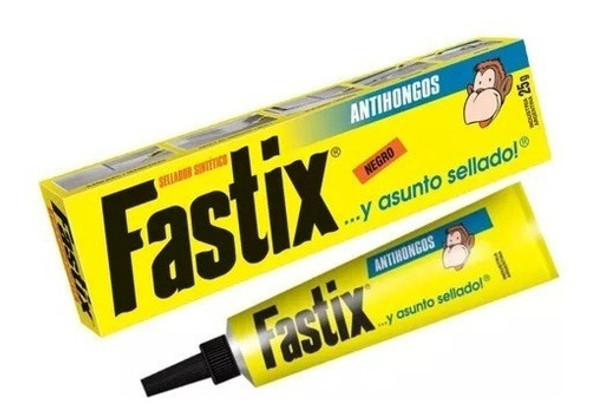 Fastix Sellador Sintetico De Silicona Antihongos 9gr Negro 0