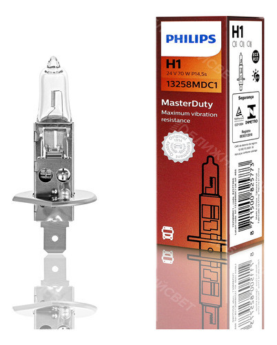 Lampara Philips Halogena 24v 70w H1 Master Dutty 0