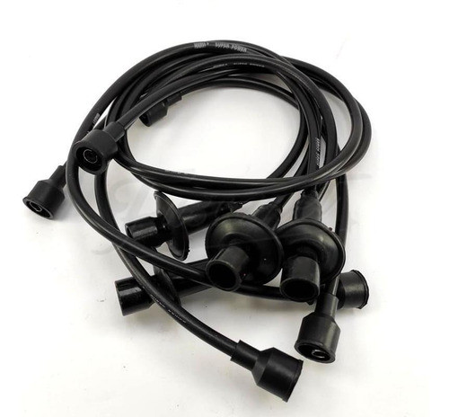 Vw Juego Cable Bujias Vw Fusca Kombi Metalico Negro 0
