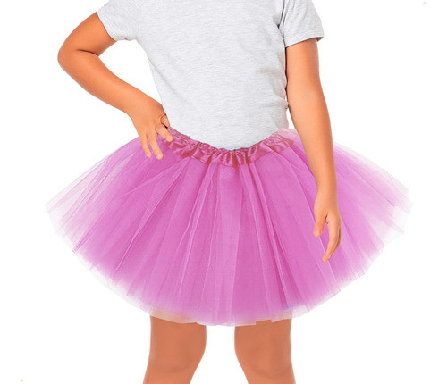 Saia Infantil Rosa, Amarela, Preta Tutu Tule 30cm Festa 0