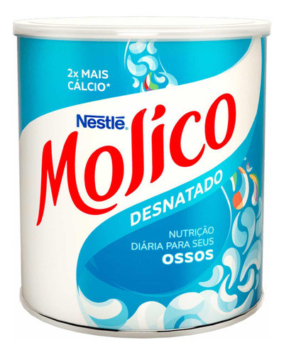 Kit Com 2 Latas Leite Pó Desnatado Molico Lata 280g 1