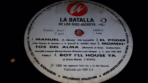 La Batalla De Los Disc Jockeys 2 Vinilo Muy Bueno Tapa Roces 1