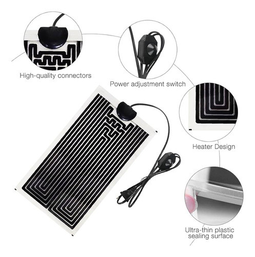 Manta Termica Reptiles Plantas Erizos Con Regulador 53x28 Cm 1