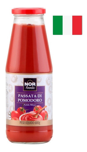 Passata Italiana Di Pomodoro 680g - Norfoods - Kit Com 12 1