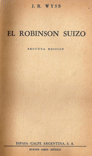 El Robinson Suizo - Wyss - Espasa Calpe 0