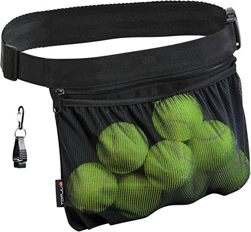 Soporte Para Pelotas De Tenis, Bolsa Tipo Cinturon Negra 0