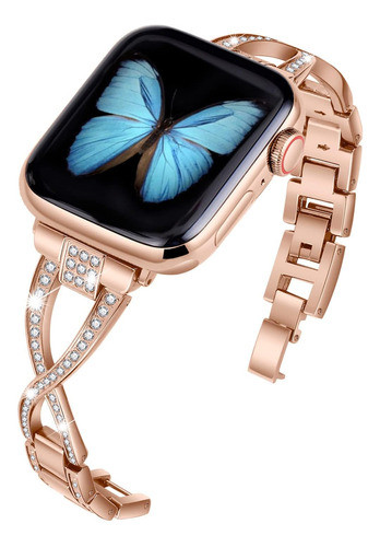 Malla + Funda Para Apple Watch Jfdragon 42/44mm Rosegold 0