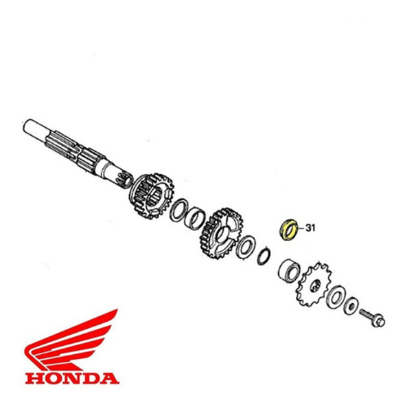 Reten Buje Piñon Honda Cr 125 04 - 08 / Crf 250 04 - 12 1