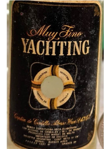 Botella Antigua Publicitaria Whisky Yachting Chica Unica 1