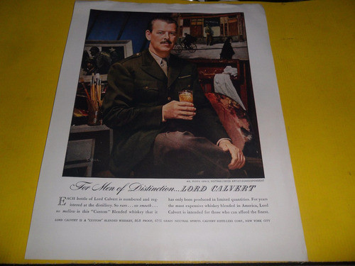 Publicidad Bottle Lord Calvert Mr Floyd Davis Bebida Ingles 0