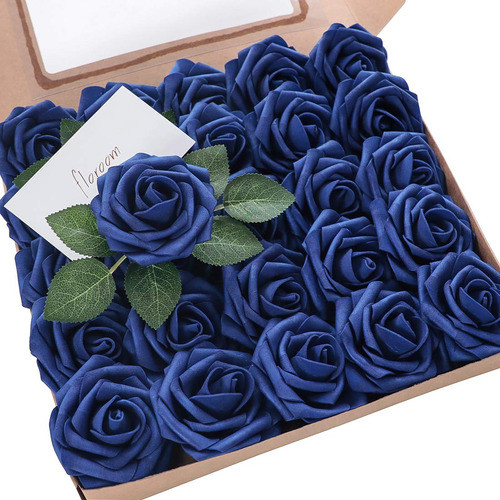 Rosas Artificiales C/tallo Realistas X25u/7.6cm/ Royal Blue 0