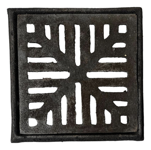 Rejilla Fundicion Reforzada 15x15cm Hierro Marco Rohermet 0