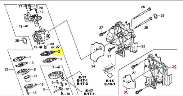 Junta Carburador Honda Umk 435 T Original Genamax 1 Junta Carburador Honda Umk 435 T Original Genamax 1