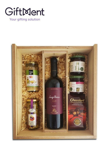 Caja Madera Vino Luigi Bosca Malbec X3- Regalo Empresarial 0