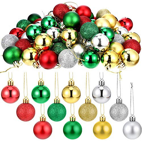 Adorno Árbol Navidad Bolas 4 Colores 4cm 96uni 0