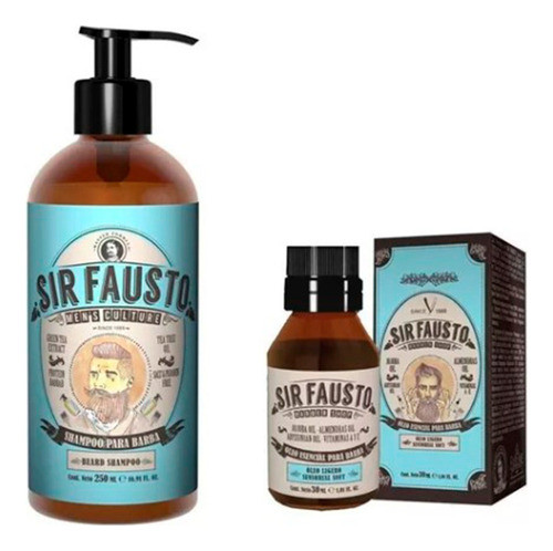 Kit Sir Fausto Shampoo Para Barba + Oleo Esencial Suave 0