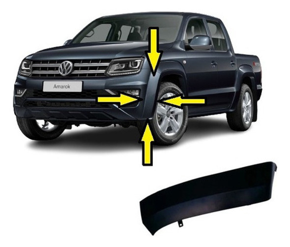 Fender Moldura Paragolpe Delantero Vw Amarok 2017/2022 Izqui 1