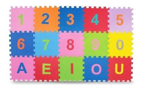 Piso Goma Eva Encastrable Vocales/nros 15p- Prestigio 0