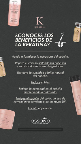 Mascara De Keratina Ossono X 1 Kl Reparacion Y  Nutricion X2 1