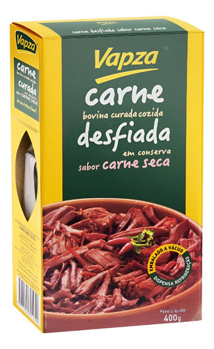 Carne Seca Desfiada Cozida Vapz Caixa Kjit Com 3 Unidades 0