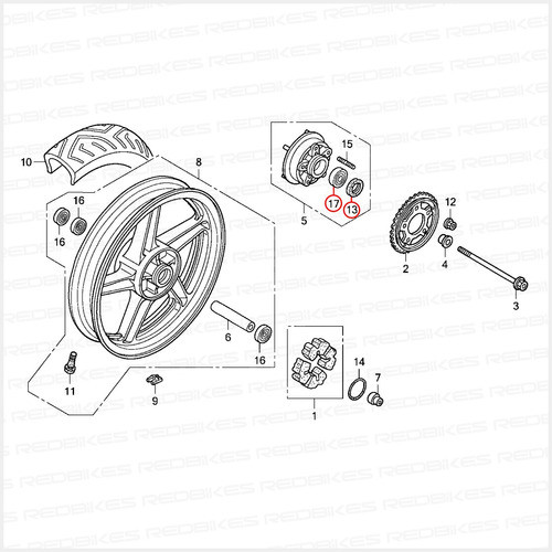 Ruleman Reten Portacorona Honda Cbx 250 Twister Original R1 1