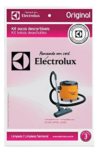 Saco Descartavel Gt2200 - Kit Electrolux - A09666201 0