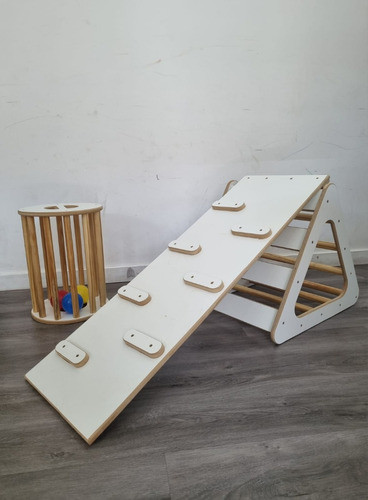 Triangulo Trepador Montessori Con Rampa Waldorf Pikler 1