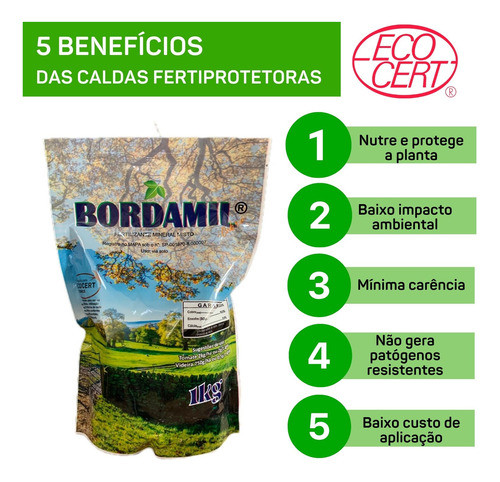 Kit Bordamil Calda Bordalesa 2kg + Calda Sulfocal Sufolc 2kg 1