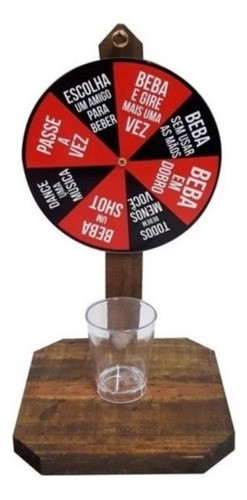 1 Roleta Vira Shot - Jogo Divertido Entre Amigos - Com Copo 0