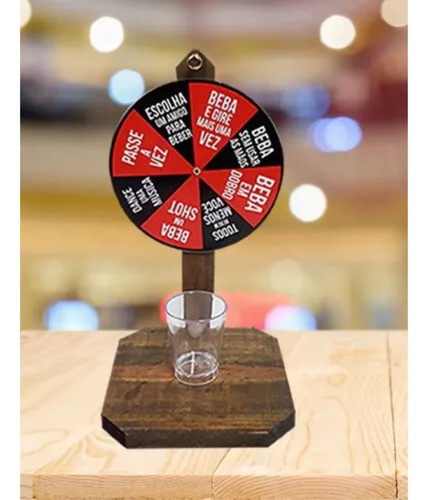 1 Roleta Vira Shot - Jogo Divertido Entre Amigos - Com Copo 1