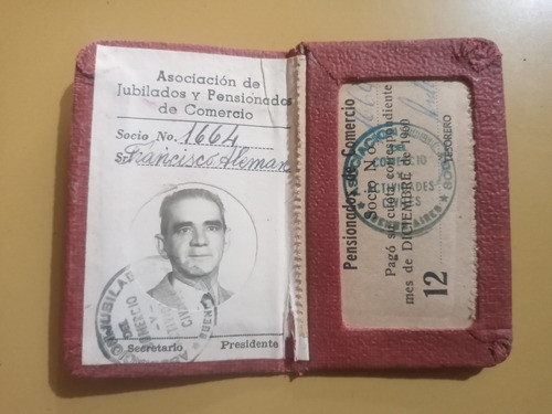 Carnet Asociacion De Jubilados Y Pensionados De Comercio 1