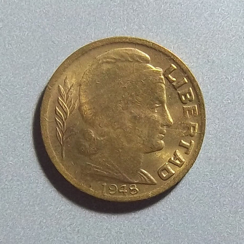 Argentina 5 Centavos 1948 Sc Cj 220 Cuño Cansado 0