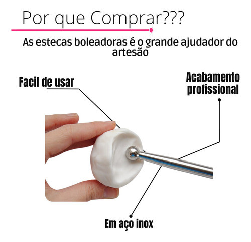 Estecas Boleadores Em Aço Inox Profissional - Premium 1