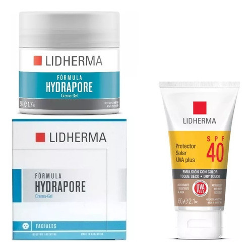 Kit Hydrapore Crema Gel + Protector Solar 40 Color Lidherma 0