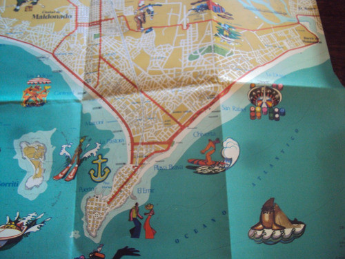 Mapa Guia Punta Del Este Maldonado 1978 Instituto Geografico 1