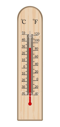 Termómetro De Ambientes Interior Base Madera -40º A 50º 0